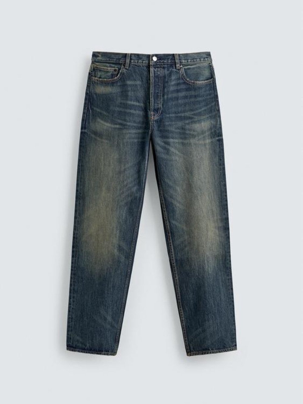 Size 0 Zara Women's Blue Washed Straight Leg Jeans